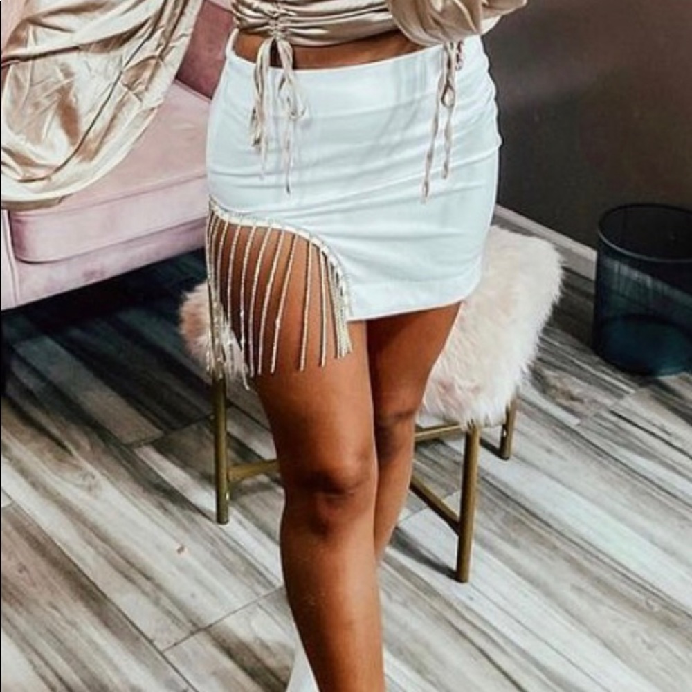 Fringe diamond skirt